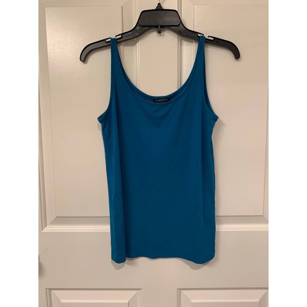 Eileen Fisher 100% Silk Scoop Neck Long Cami
